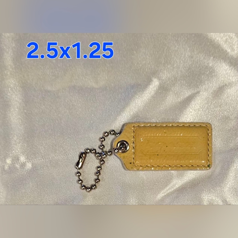 Coach Tan Patent Leather Hangtag